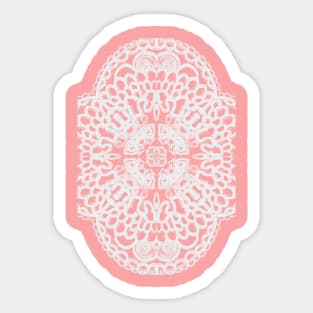 White lace Sticker